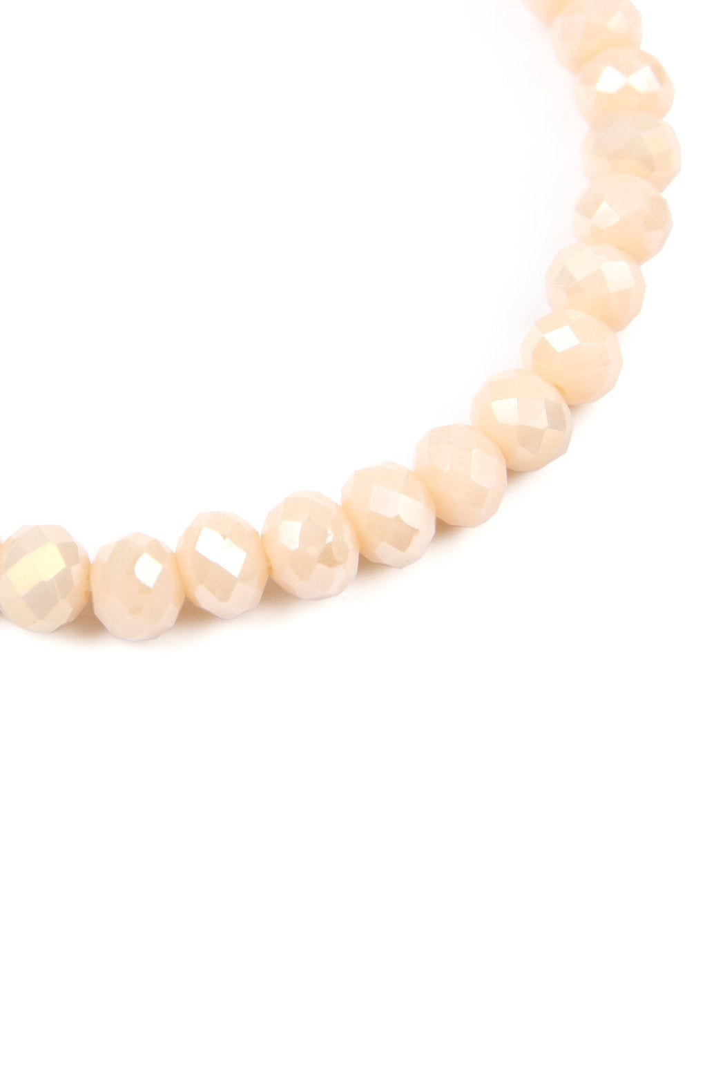 83593 - "Believe, Hope, Faith" 6mm Glass Beads Stretch Bracelet
