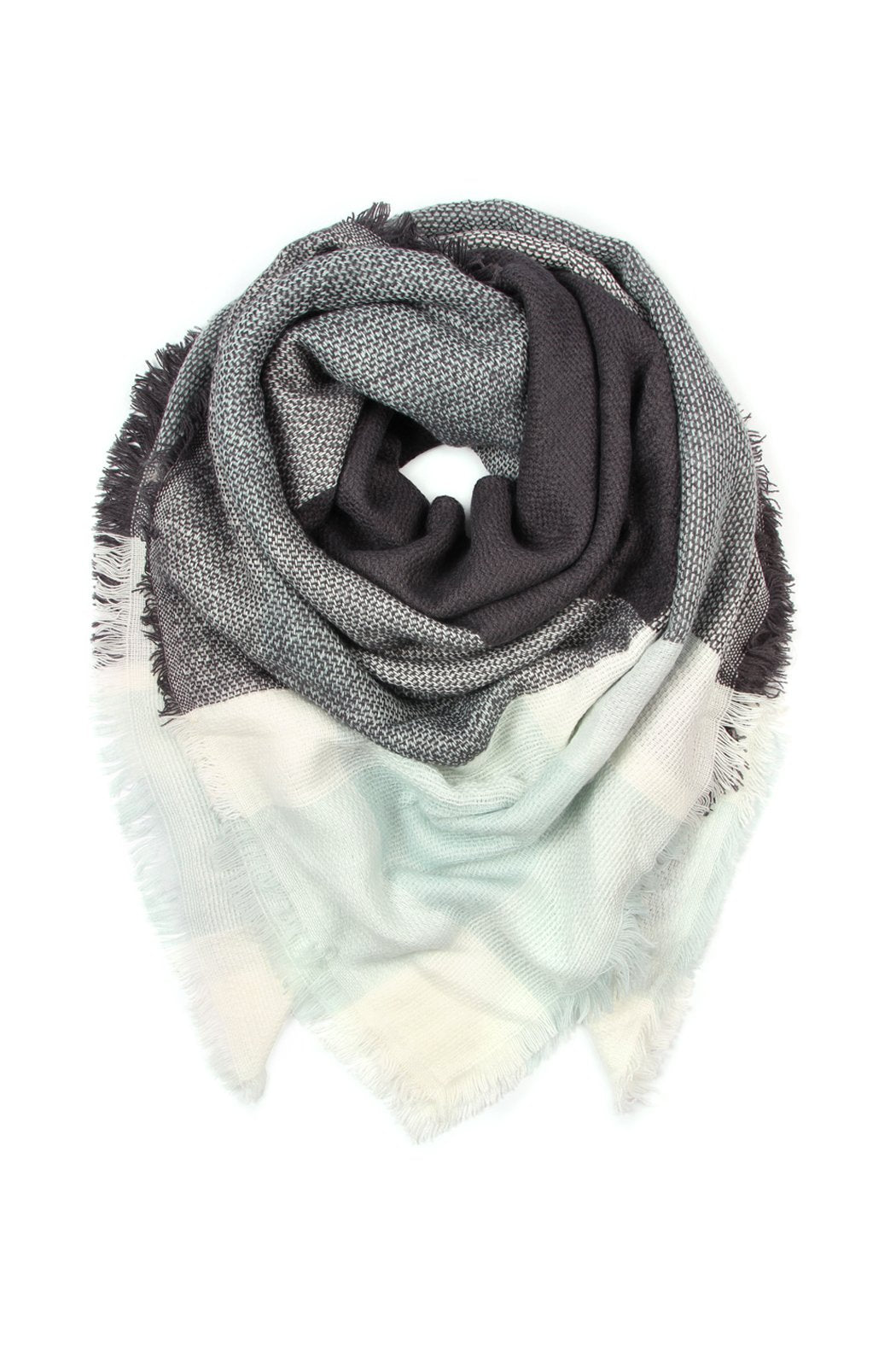 Colorblock Blanket Scarf - Style 8