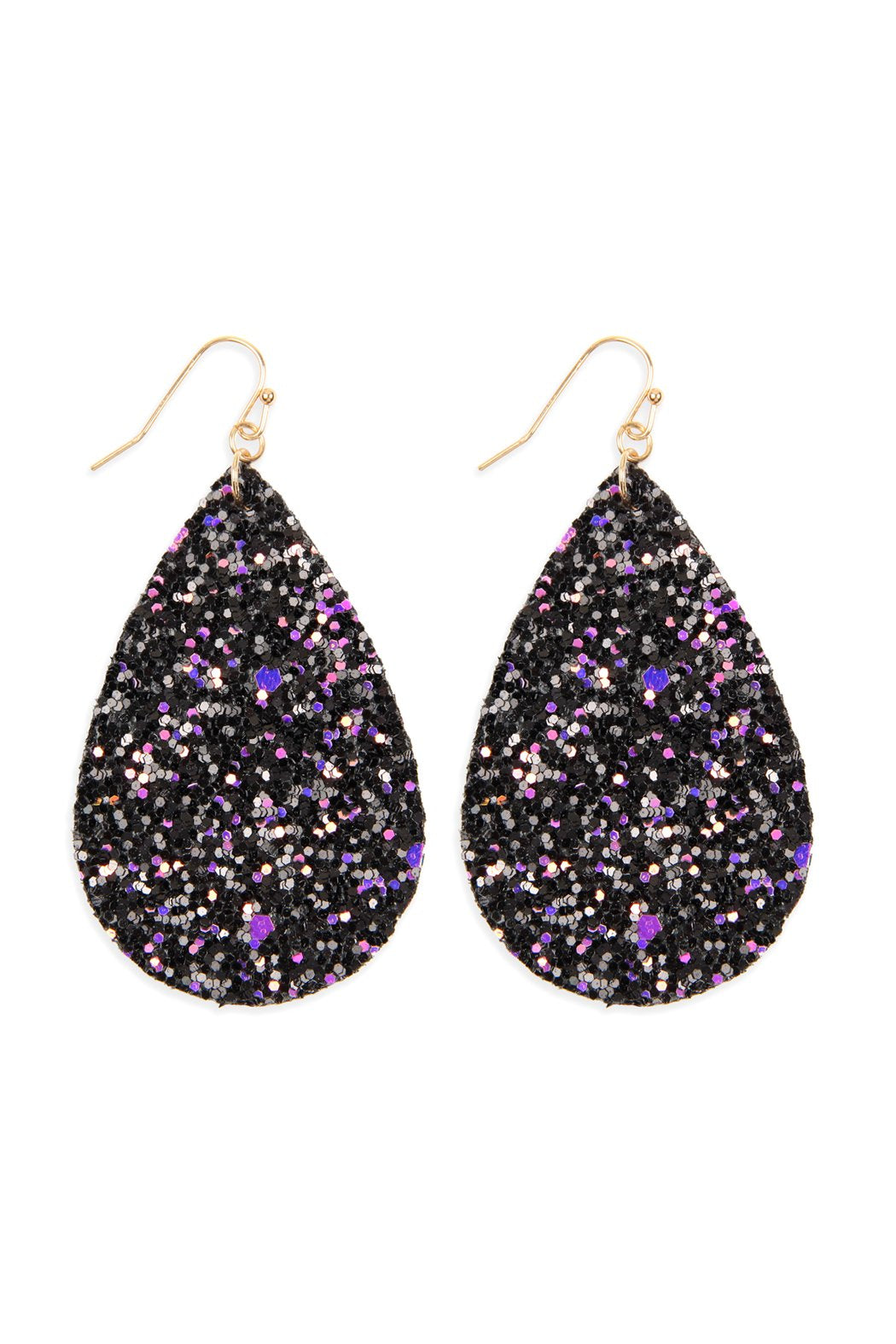 Hde2560 - Sequin Teardrop Earrings