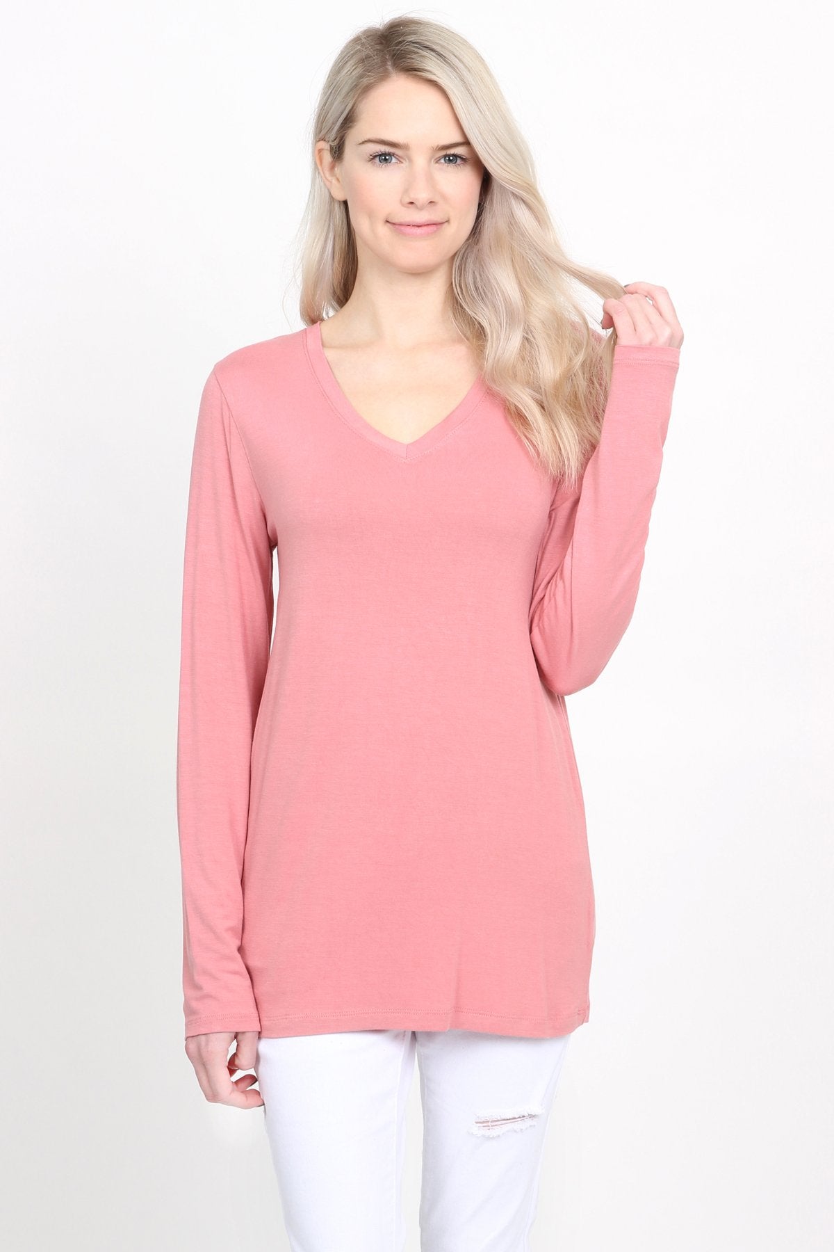 Premium Long Sleeved V-Neck Top