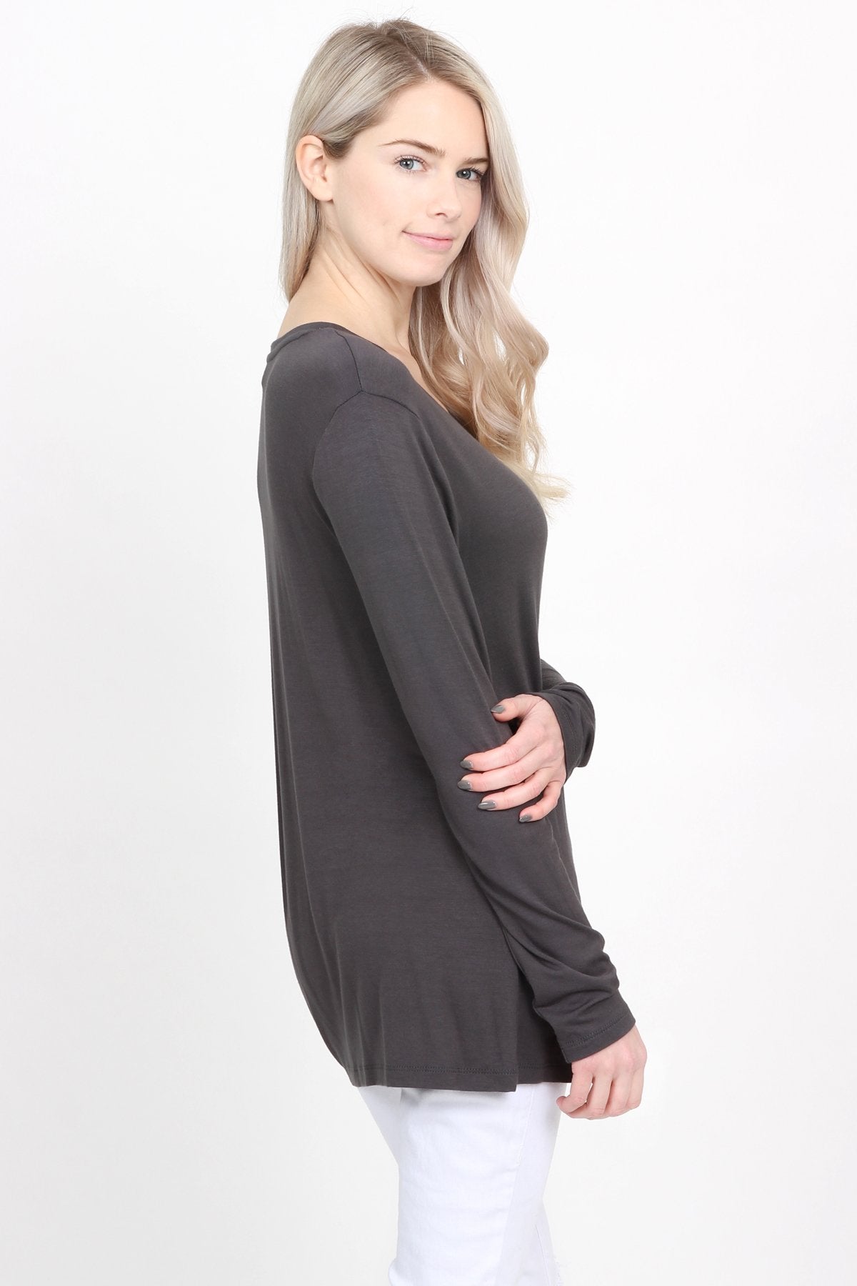 Premium Long Sleeved V-Neck Top