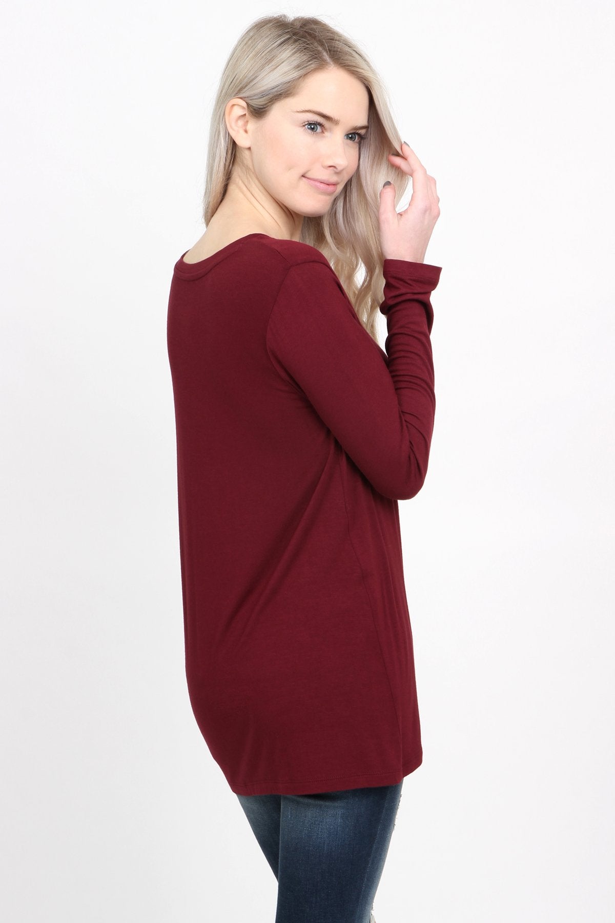 Premium Long Sleeved V-Neck Top