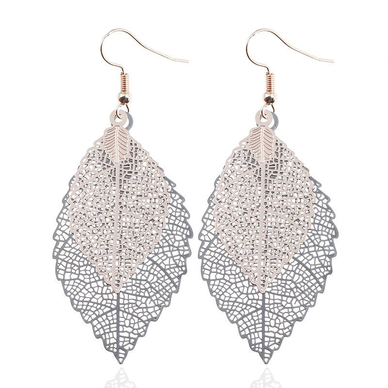 Vintage Leaves Drop Earrings