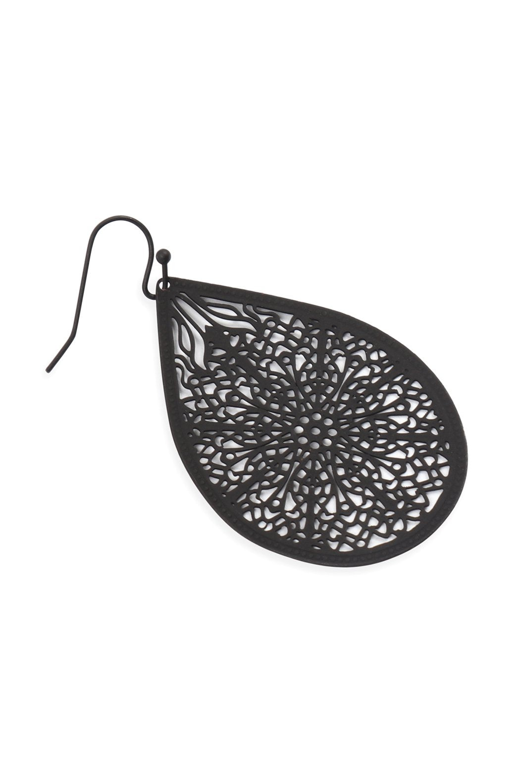 E1094 - Filigree Teardrop Hook Earrings