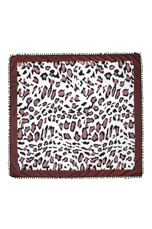 Hdf2758-16 - Leopard Square Beach Towel