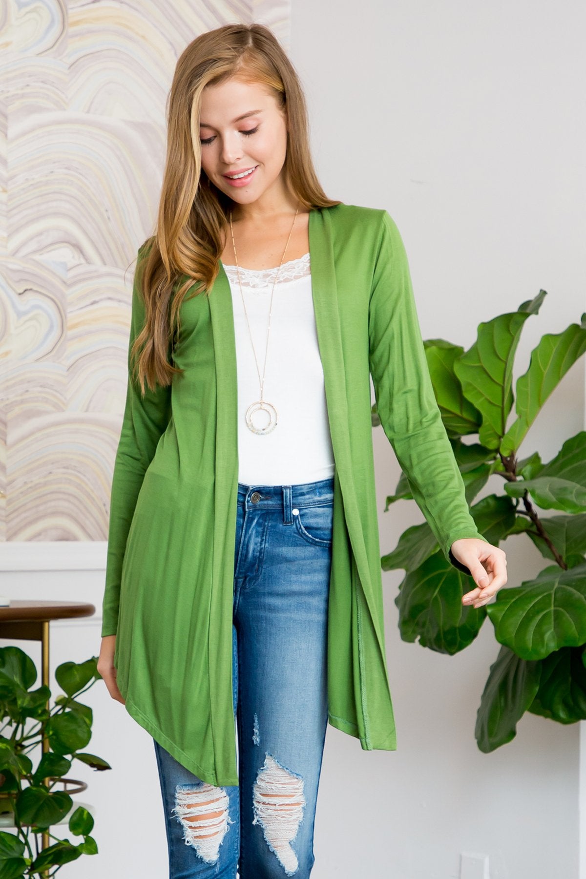 Drapey Open Front Cardigan