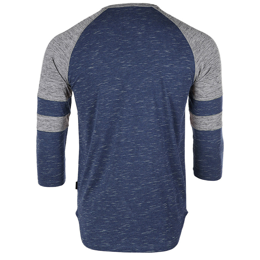 ZIMEGO Men's 3/4 Sleeve Baseball Football College Raglan Henley Athletic T-Shirt