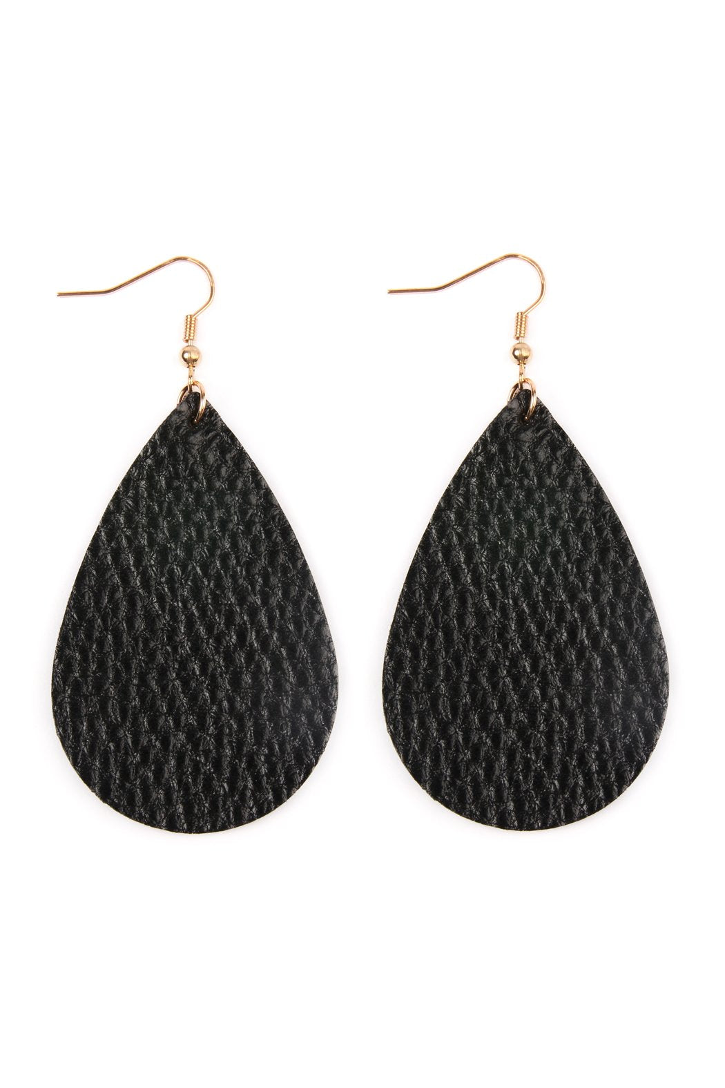 Teardrop Leather Earrings