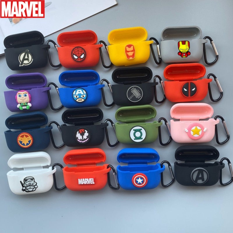 Cartoon Marvel Avengers Silicone Case For Airpods Pro 3 Bluetooth Earphone Case Headphone Box Protective Cover For Airpods Pro