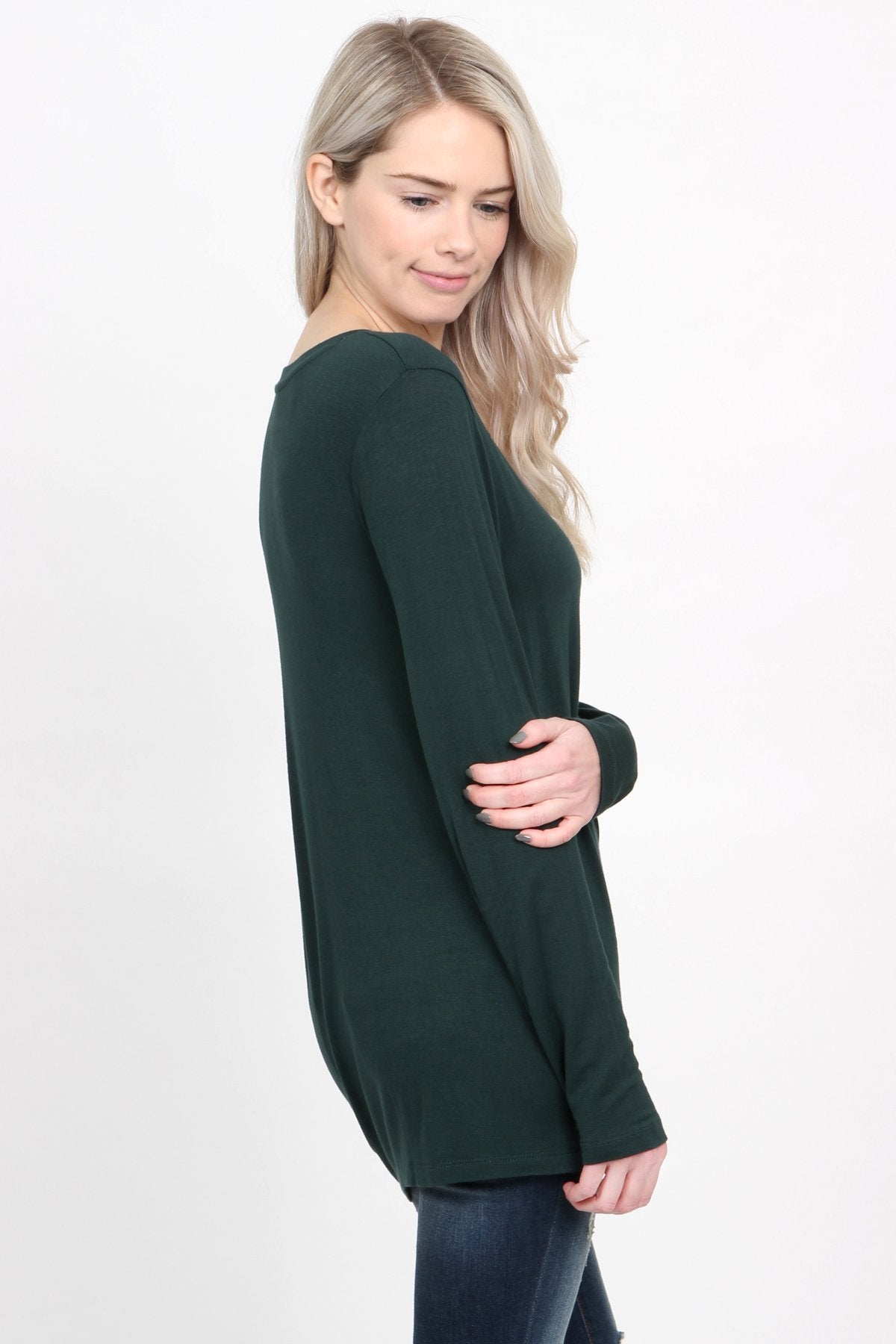 Premium Long Sleeved V-Neck Top