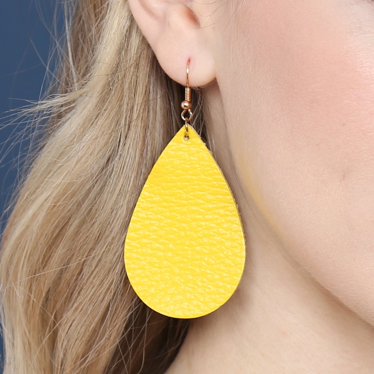 Teardrop Leather Earrings