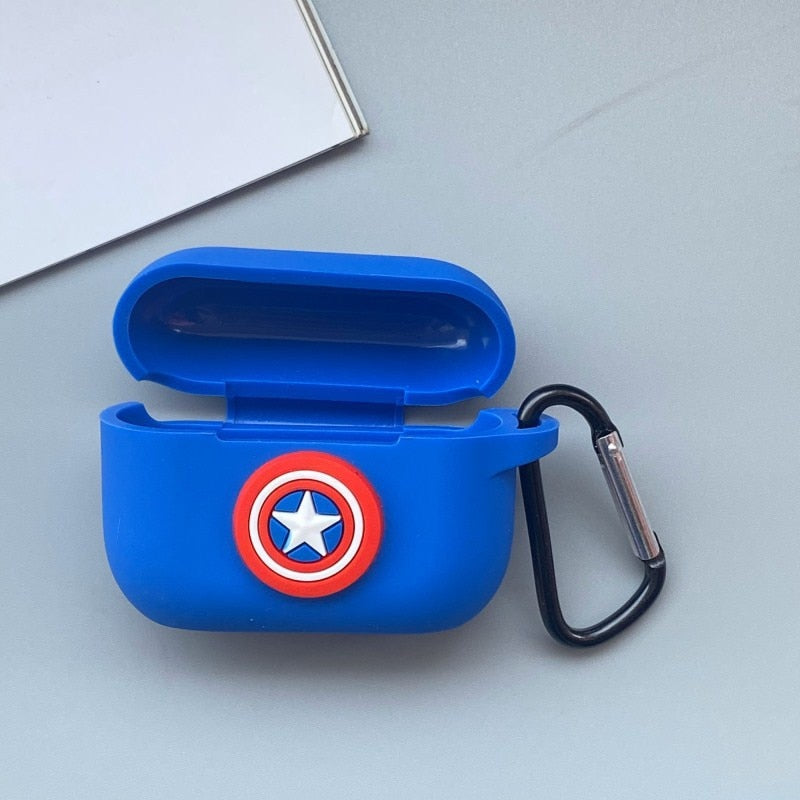 Cartoon Marvel Avengers Silicone Case For Airpods Pro 3 Bluetooth Earphone Case Headphone Box Protective Cover For Airpods Pro