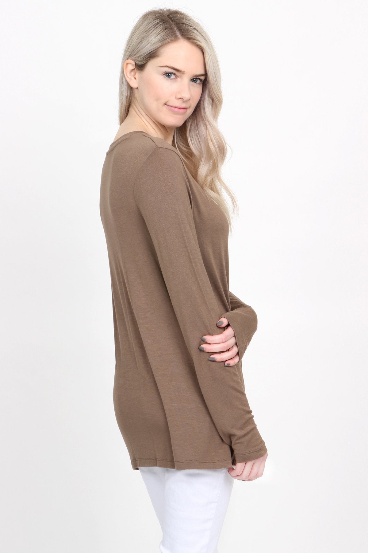 Premium Long Sleeved V-Neck Top