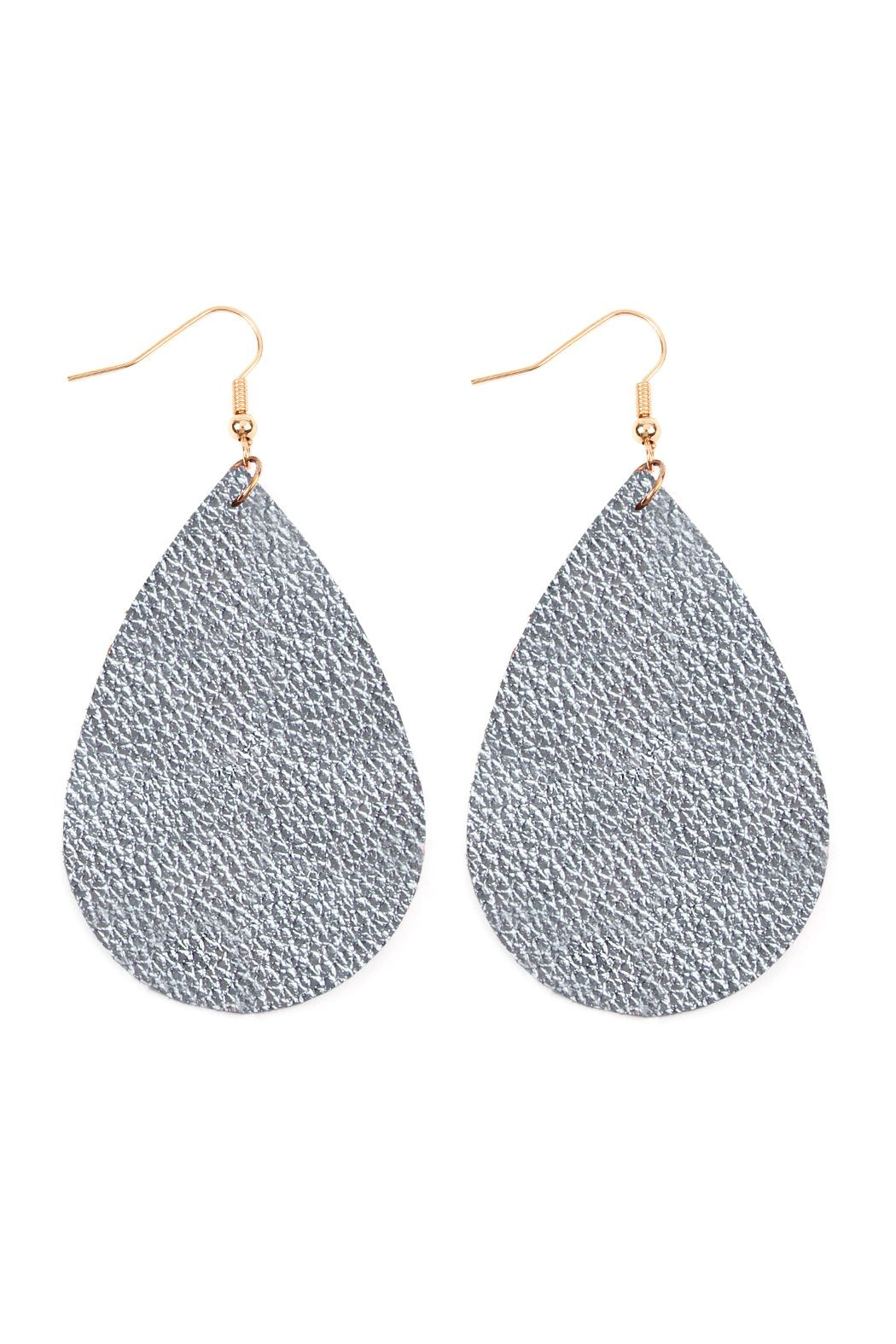 Teardrop Leather Earrings