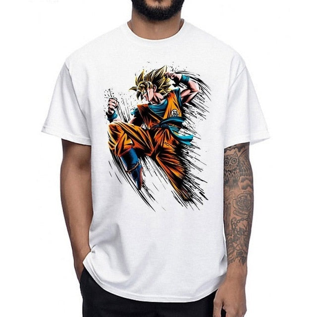 Dragon Ball T Shirt Super Saiyan Dragonball Z Dbz Son Goku Tshirt Japan Vegeta Anime T-shirt Men/Boy Tops Tee Shirt Dropship