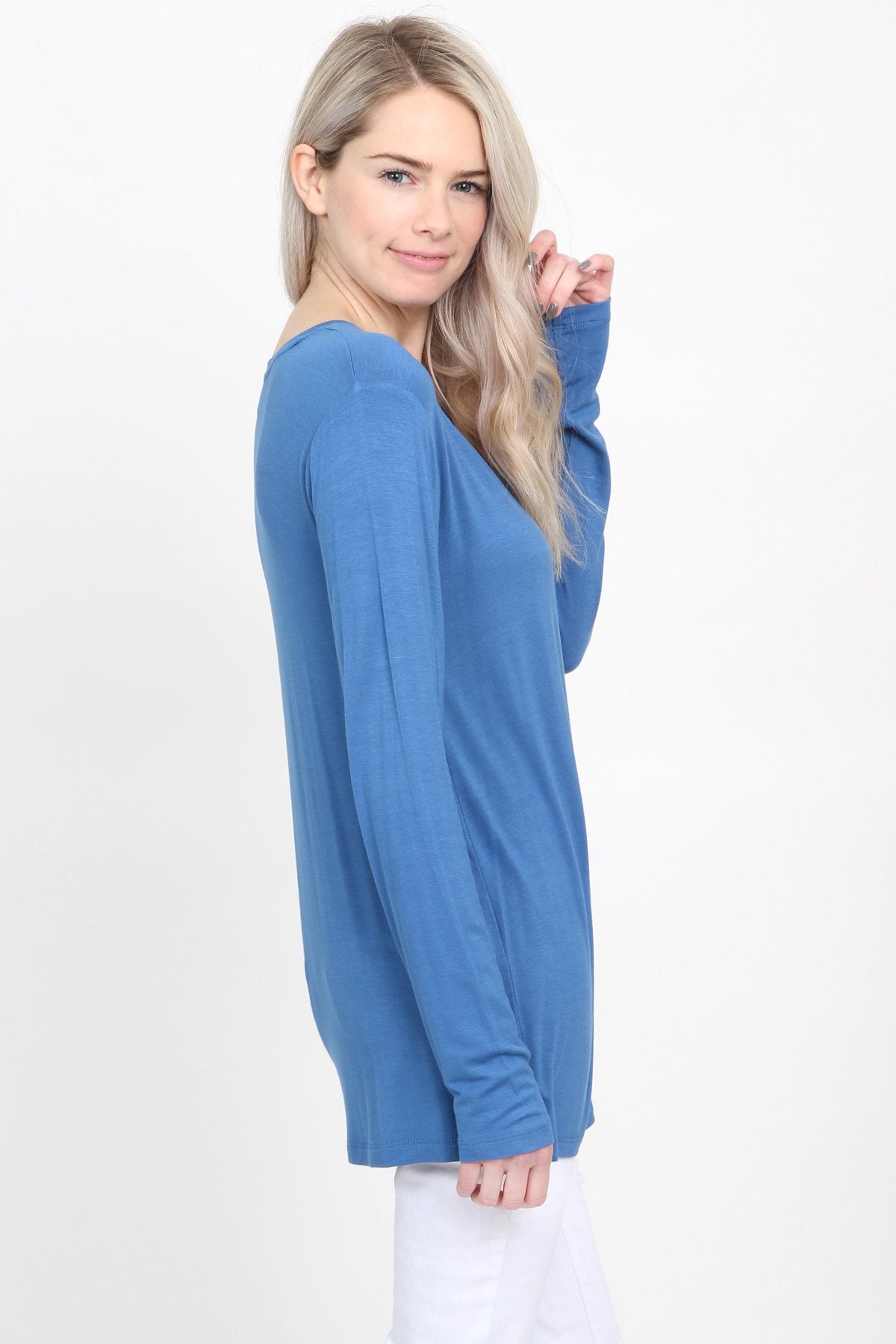 Premium Long Sleeved V-Neck Top