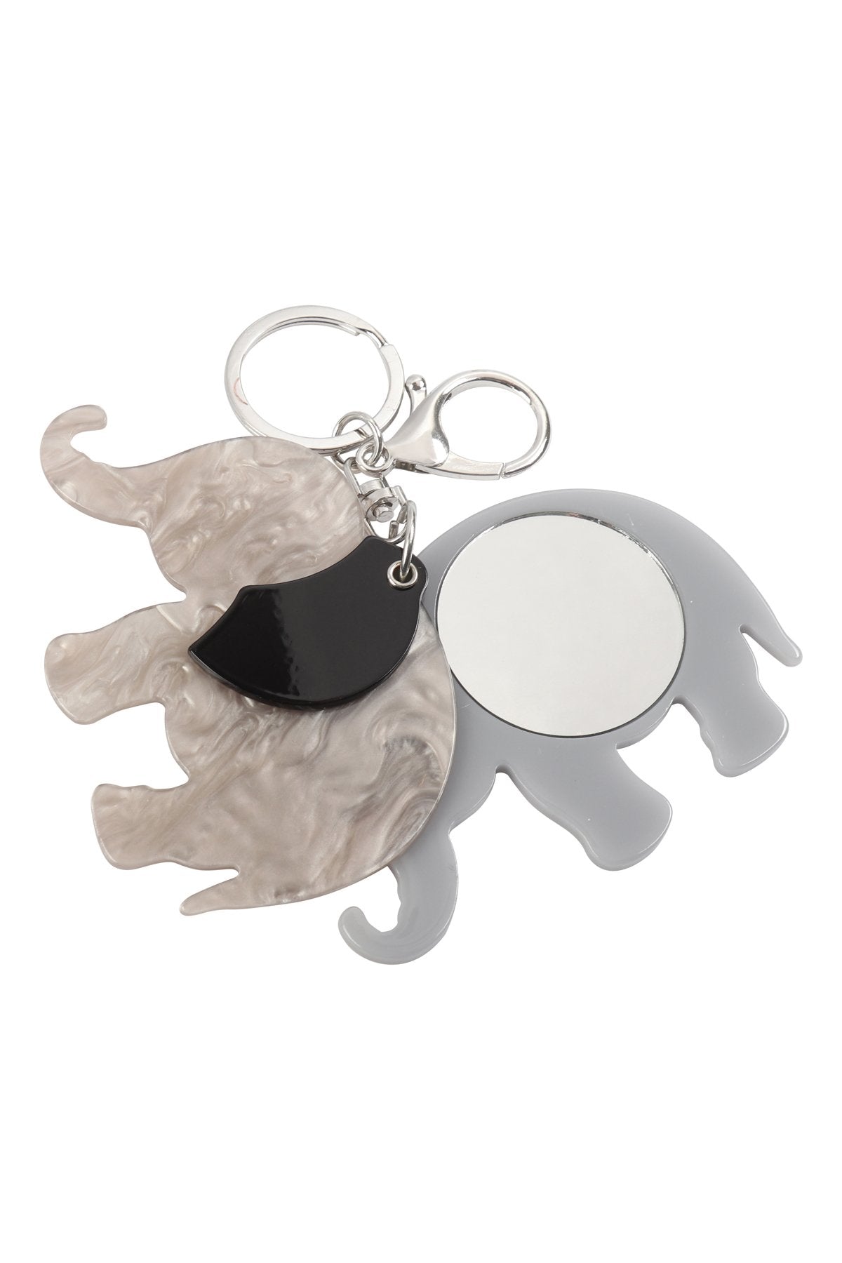 Kc417x030 - Elephant With Mirror Keychain