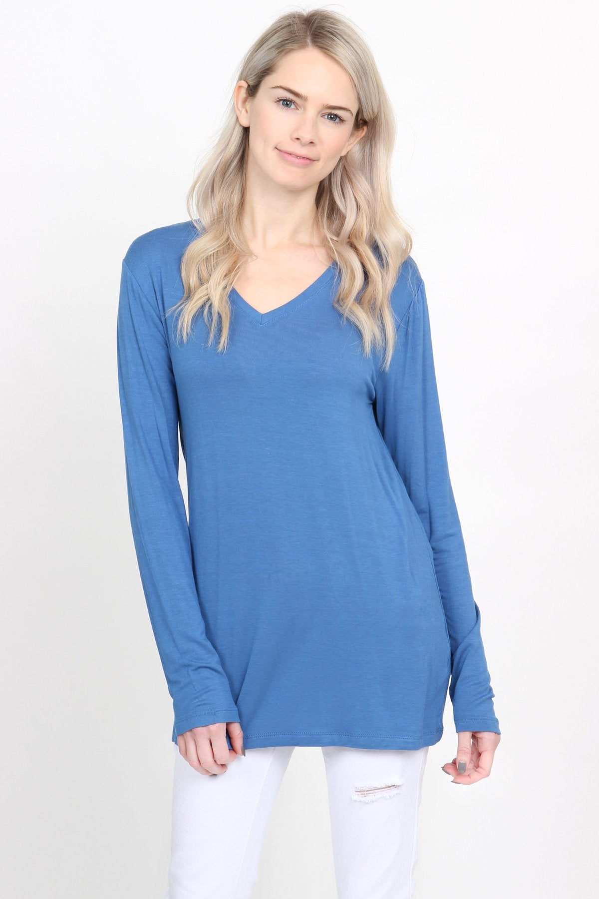 Premium Long Sleeved V-Neck Top