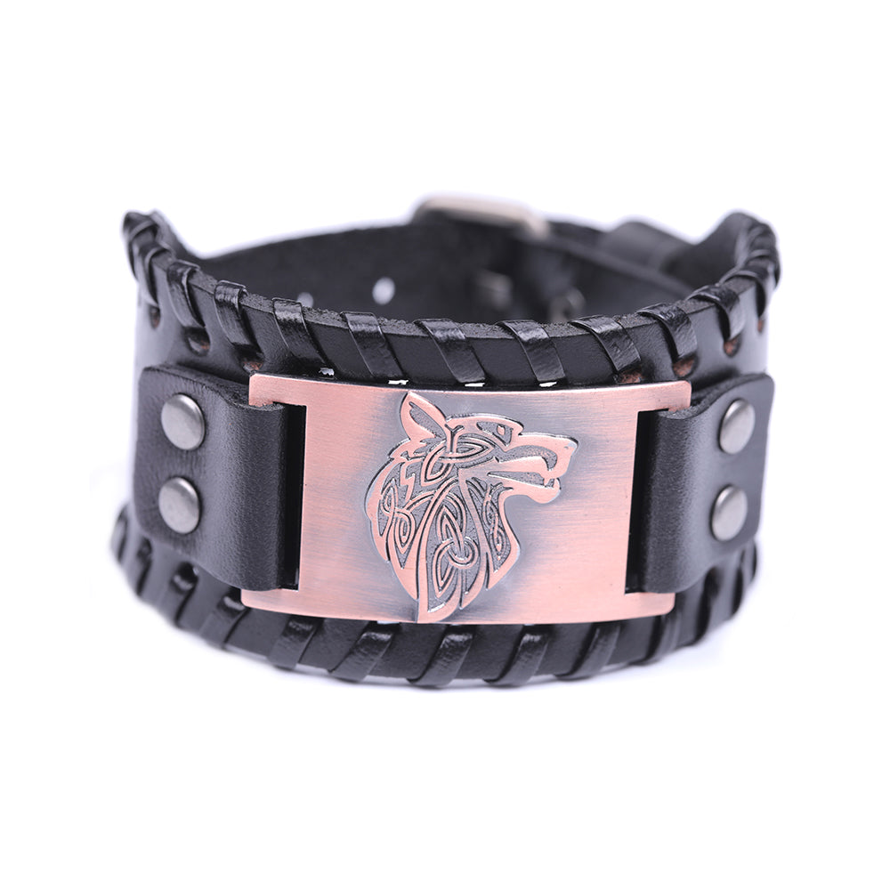 Viking Wolf's Face Bracelet