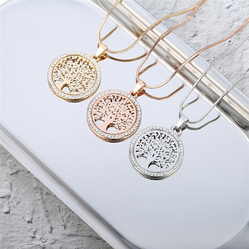 Necklace Gold Silver Colors Bijoux Collier Elegant Women Jewelry tree of life