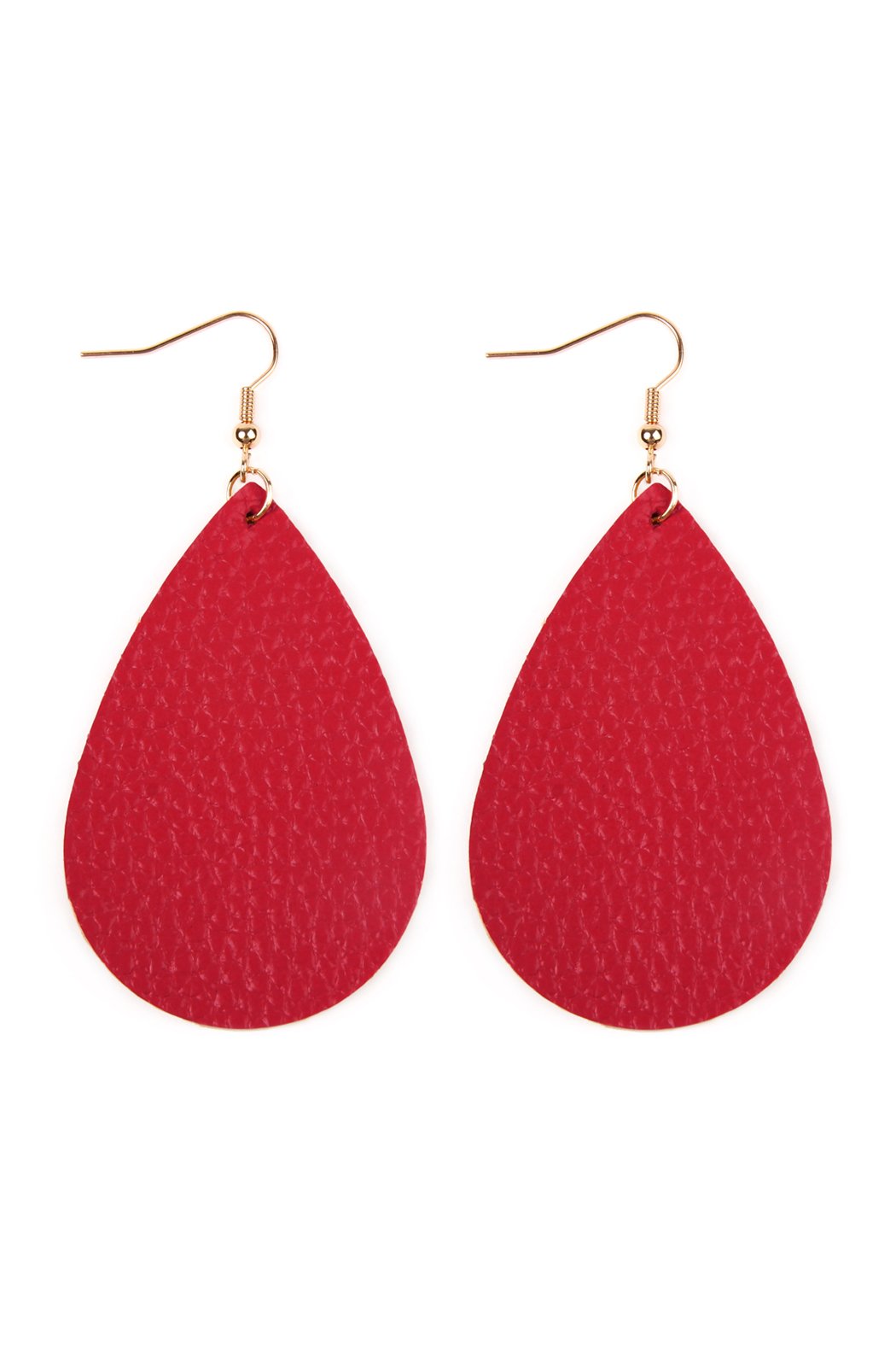 Teardrop Leather Earrings