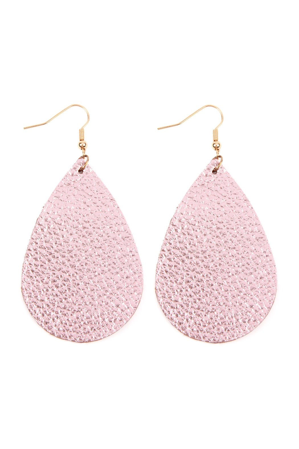 Teardrop Leather Earrings