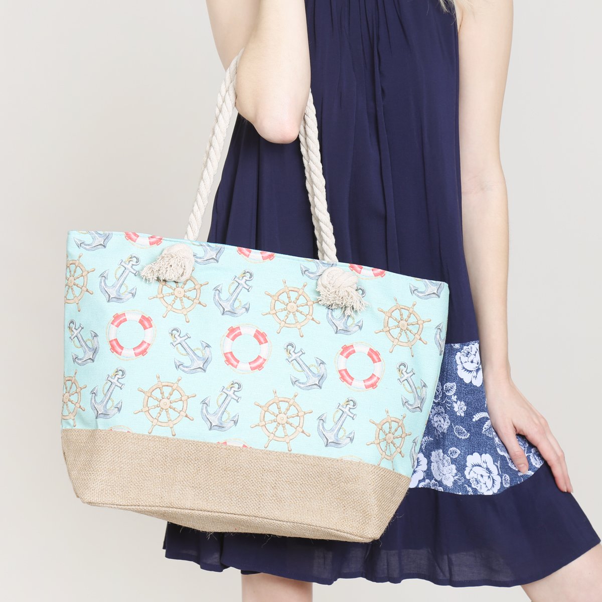 Fc0079 - Anchor Print Tote Bags