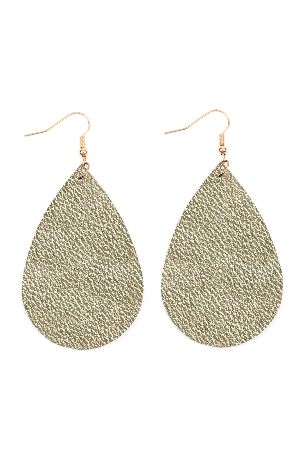 Teardrop Leather Earrings