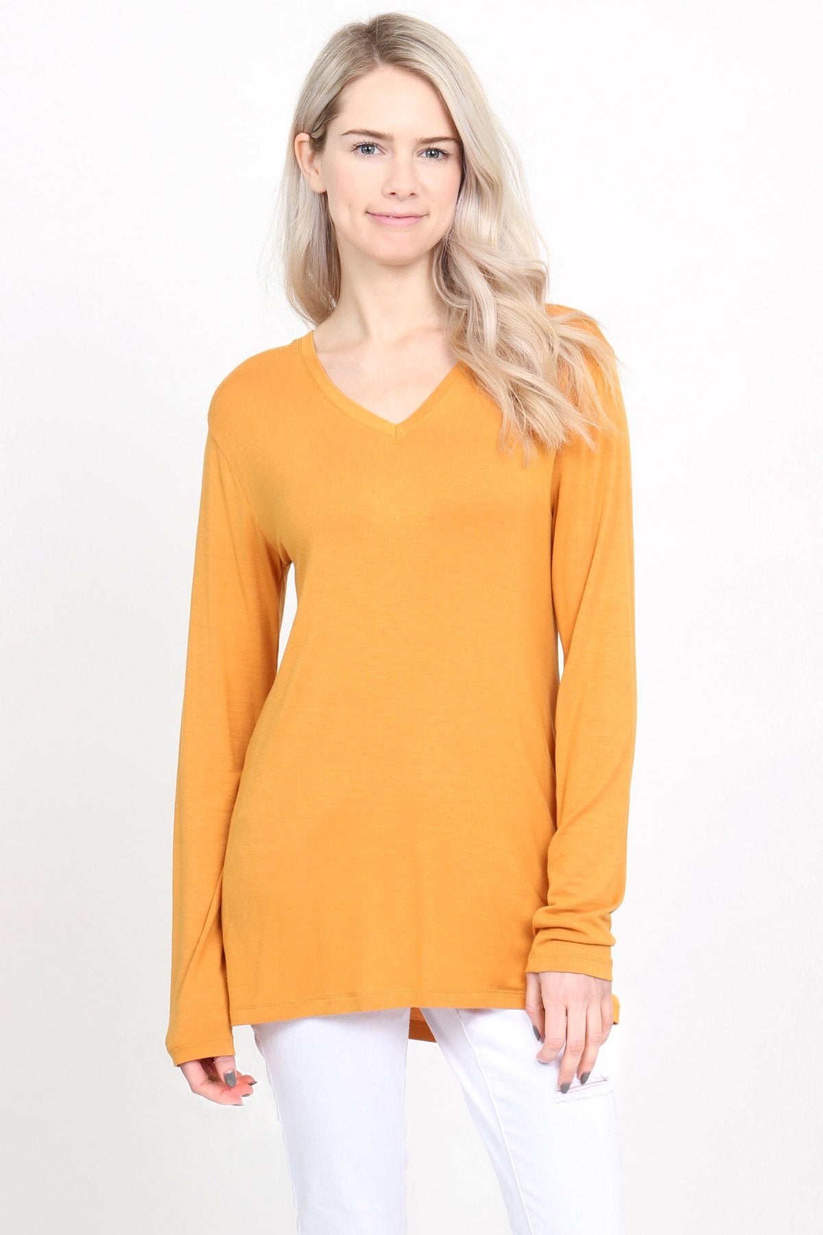 Premium Long Sleeved V-Neck Top