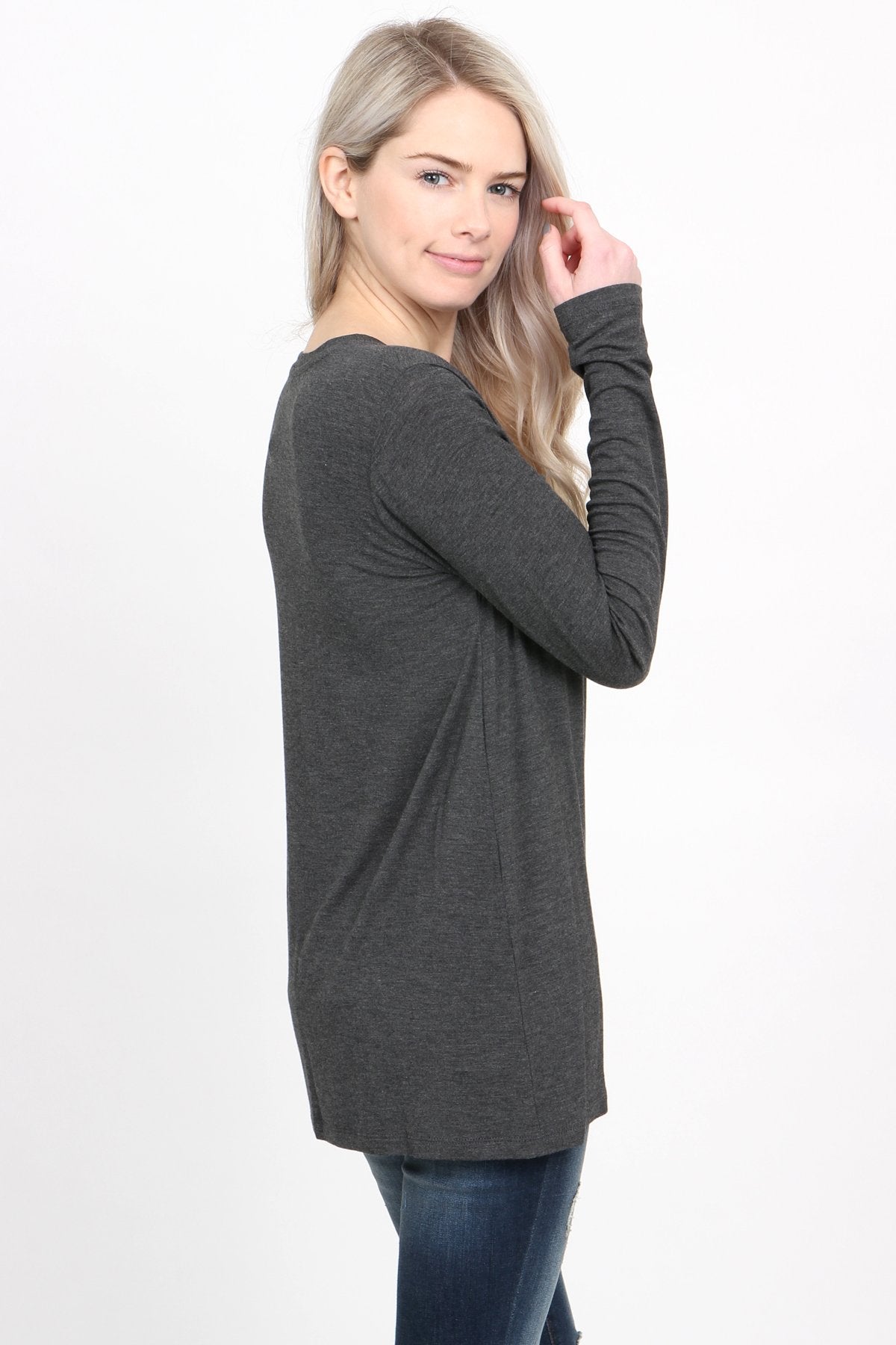 Premium Long Sleeved V-Neck Top