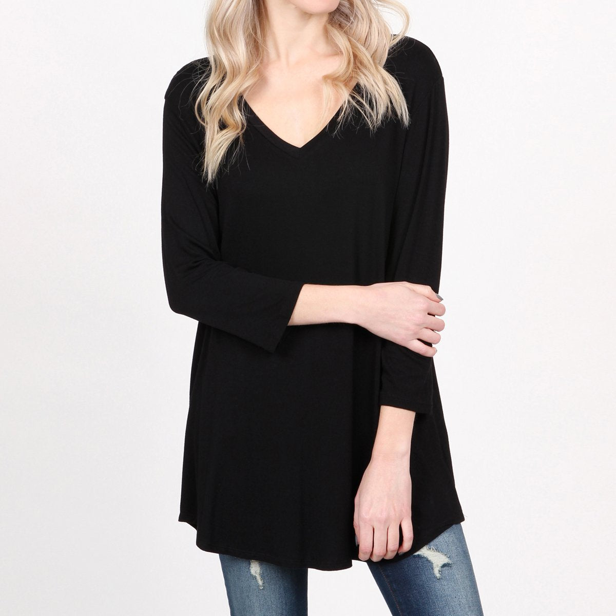 Premium Long Sleeved V-Neck Top