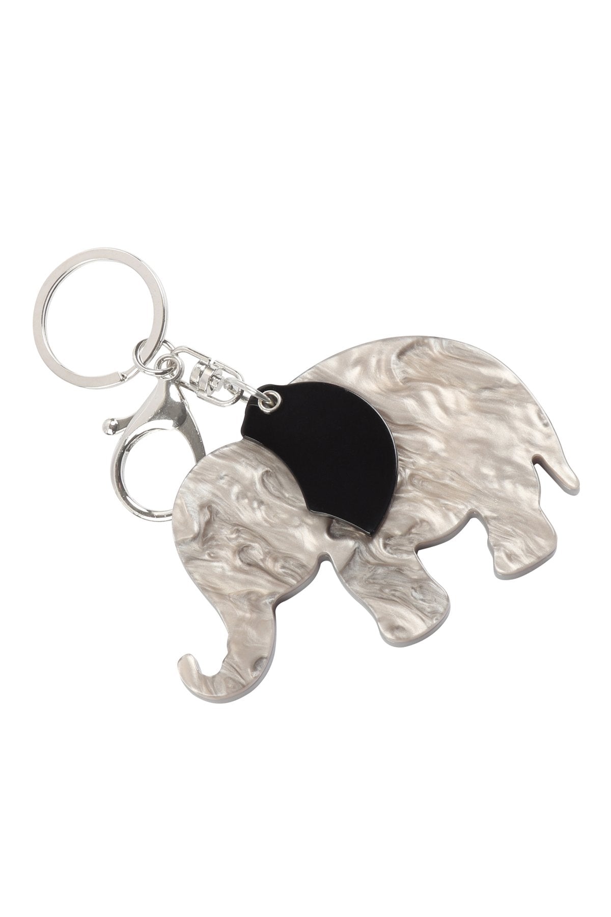 Kc417x030 - Elephant With Mirror Keychain