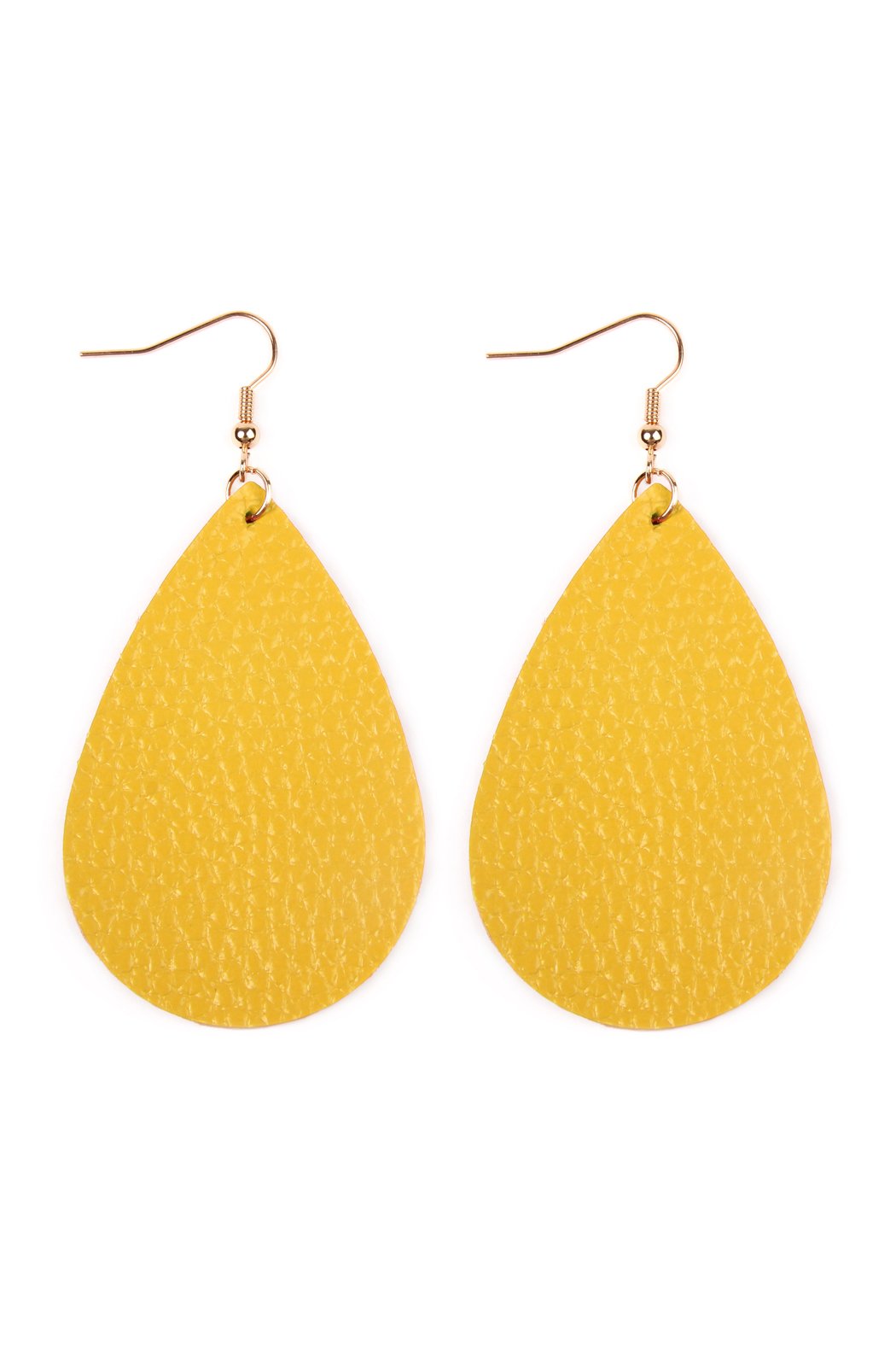 Teardrop Leather Earrings