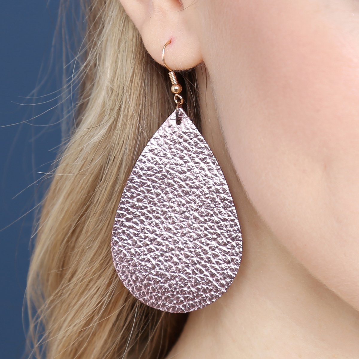 Teardrop Leather Earrings