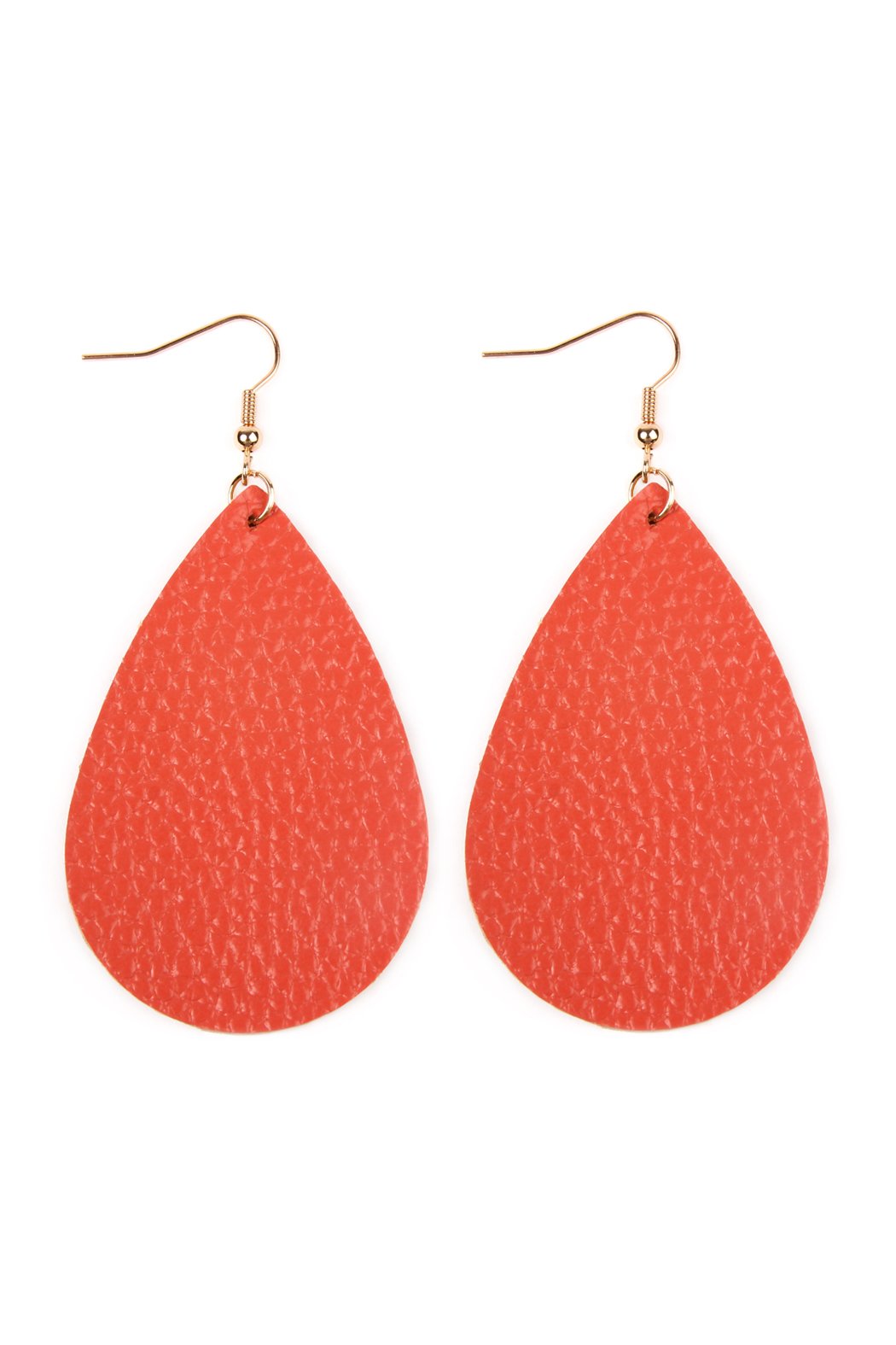 Teardrop Leather Earrings