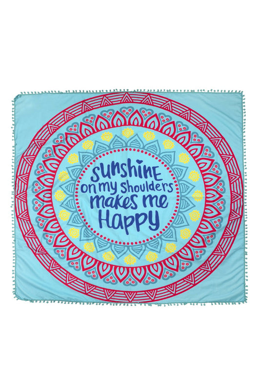 Hdf2758-7 - "Sunshine on My Shoulders" Square Beach Towel