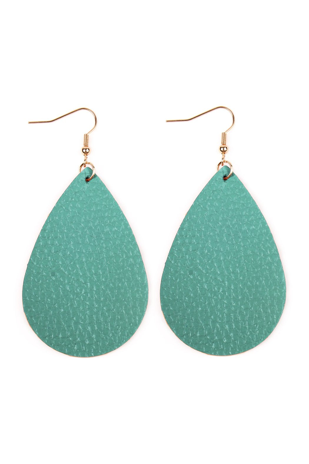 Teardrop Leather Earrings