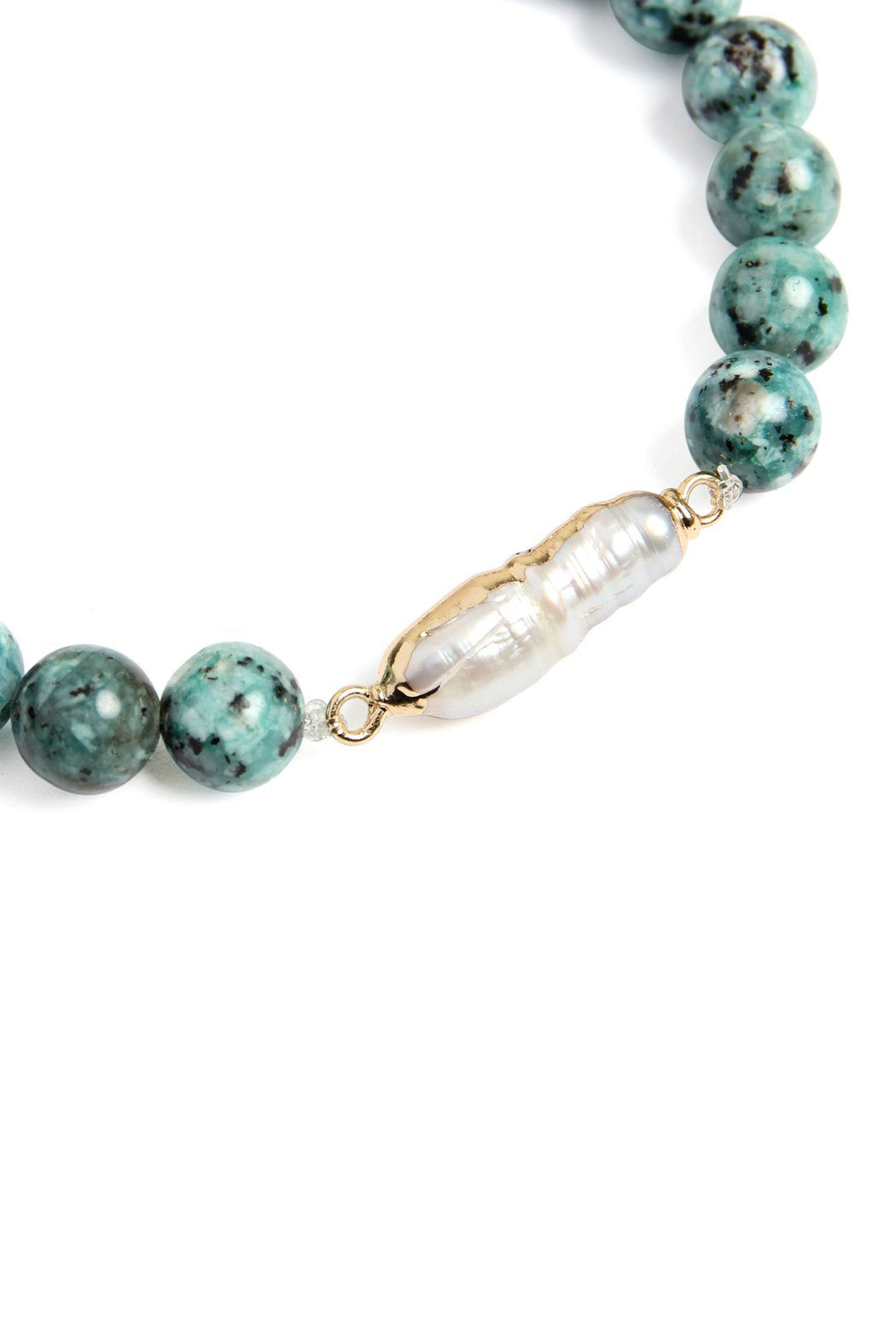 Glass and Natural Beads Pearl Charm Bracelets