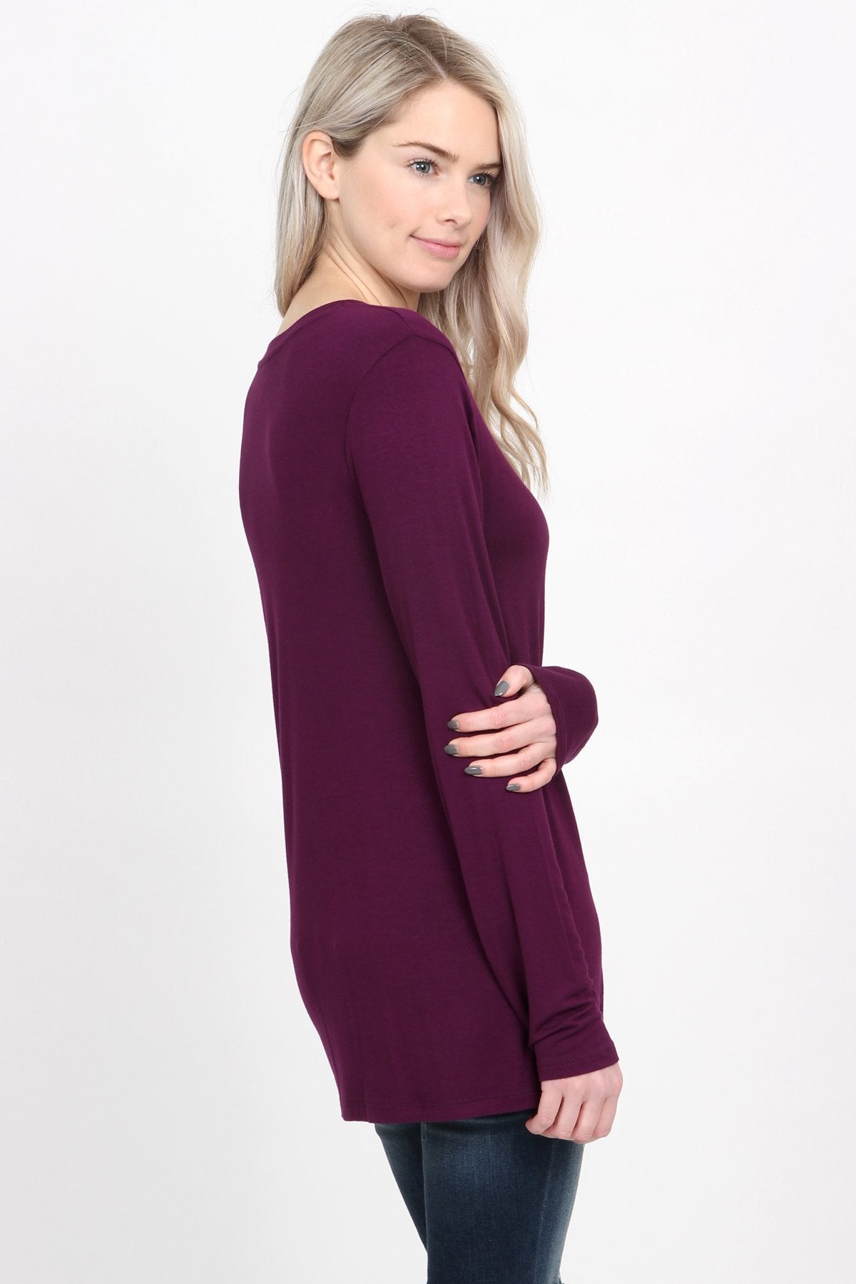 Premium Long Sleeved V-Neck Top