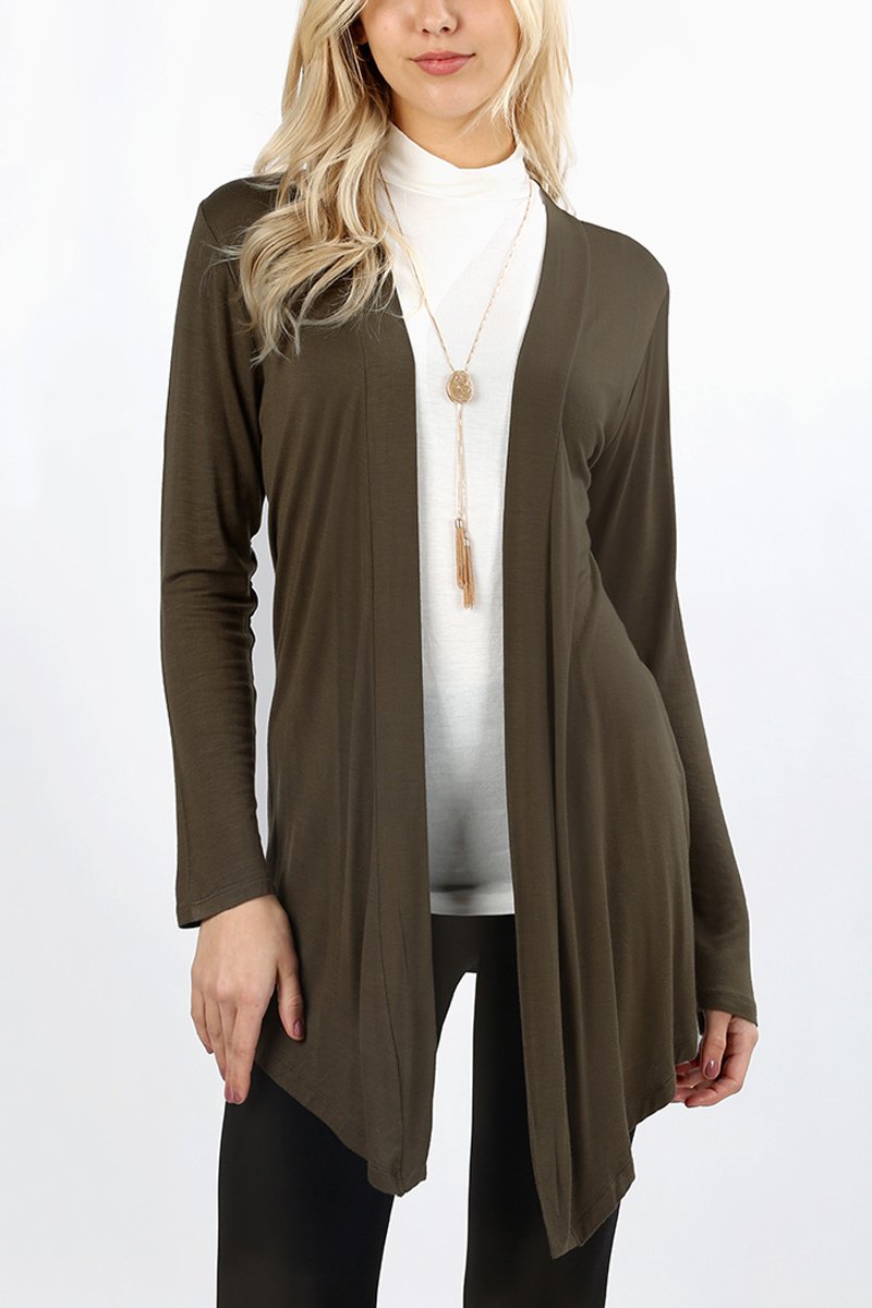 Drapey Open Front Cardigan