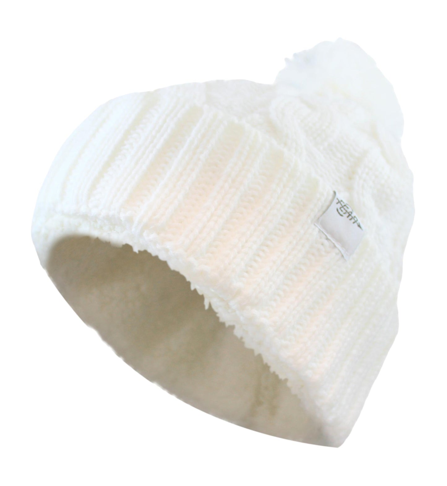 Fear0 NJ Women Plush Insulated Cuff Knit Pom Pom Beanie Hat