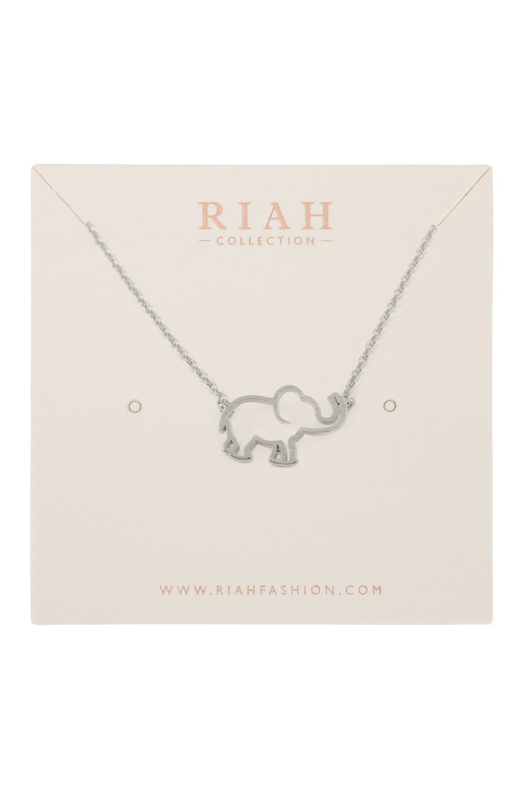 Hdnc3n82 - Elephant Cast Pendant Necklace