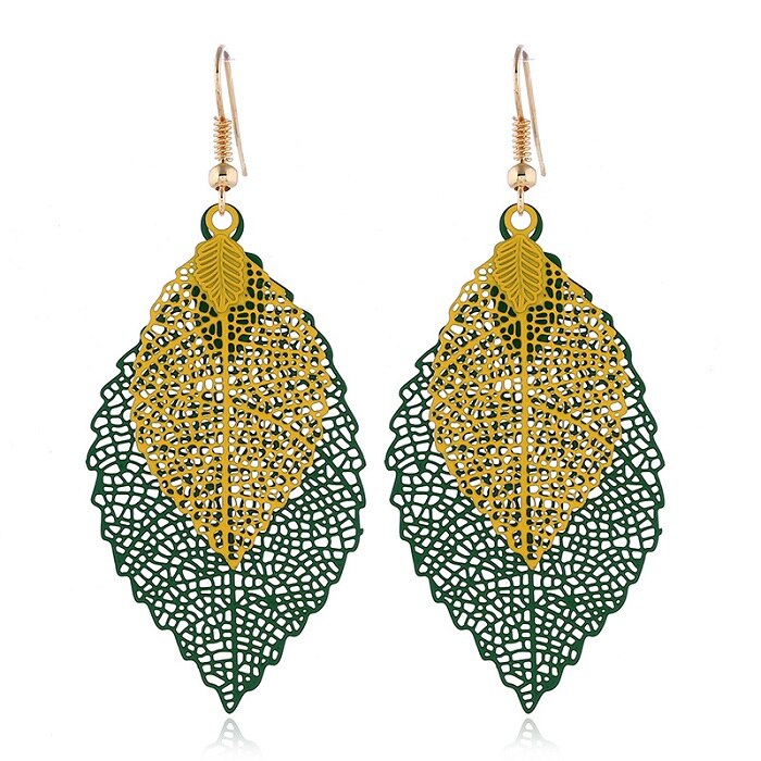 Vintage Leaves Drop Earrings