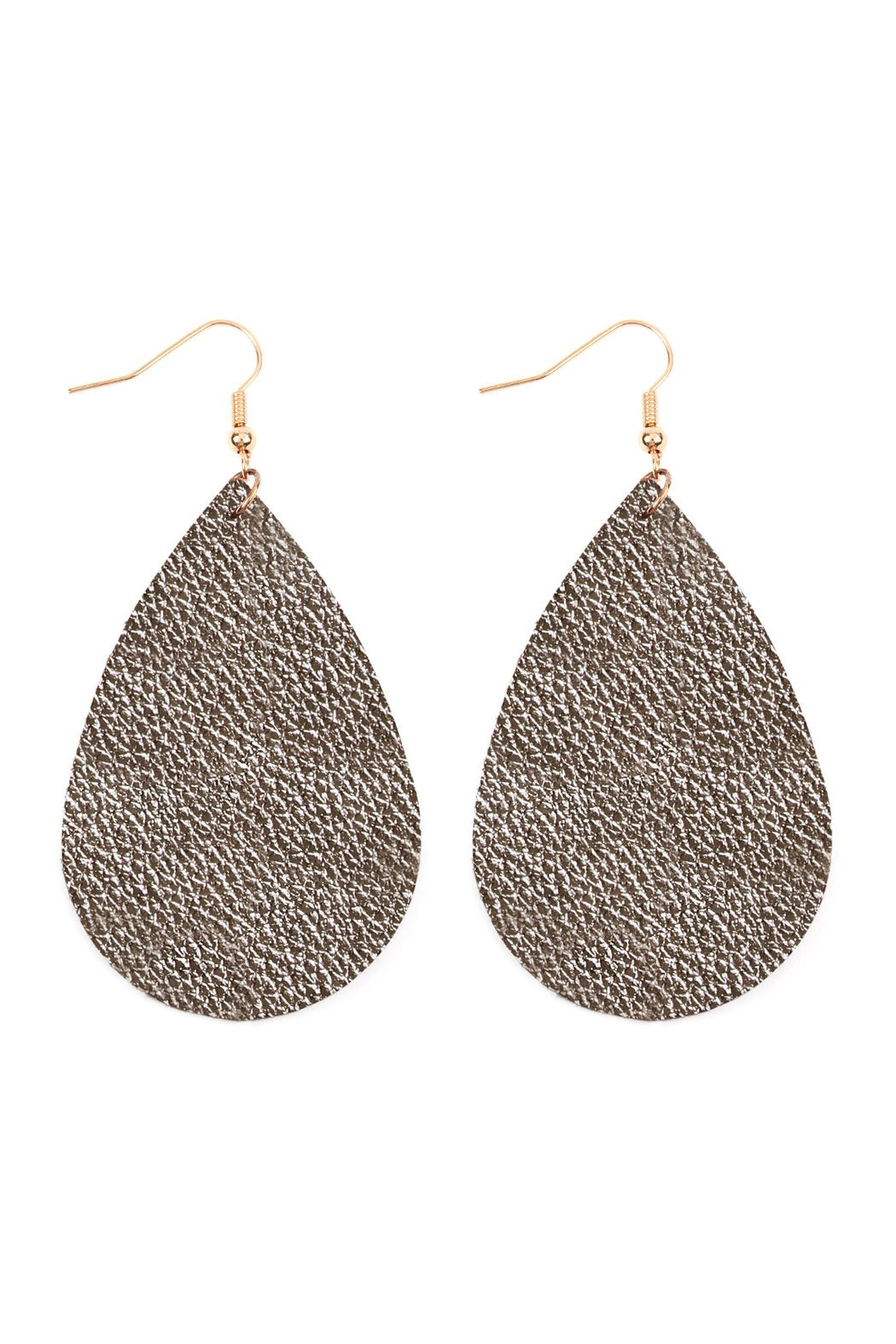 Teardrop Leather Earrings