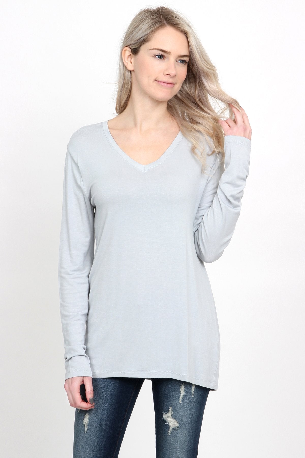 Premium Long Sleeved V-Neck Top