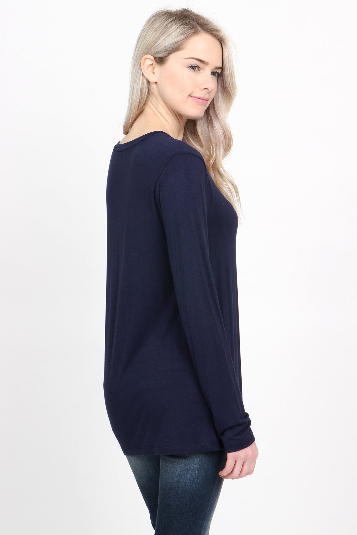 Premium Long Sleeved V-Neck Top