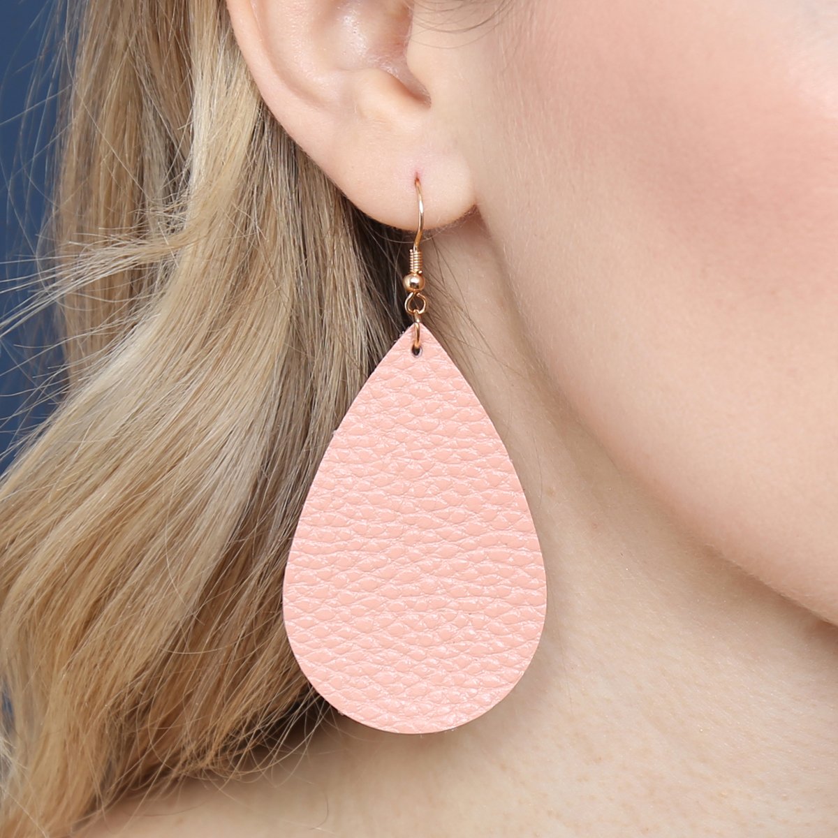 Teardrop Leather Earrings