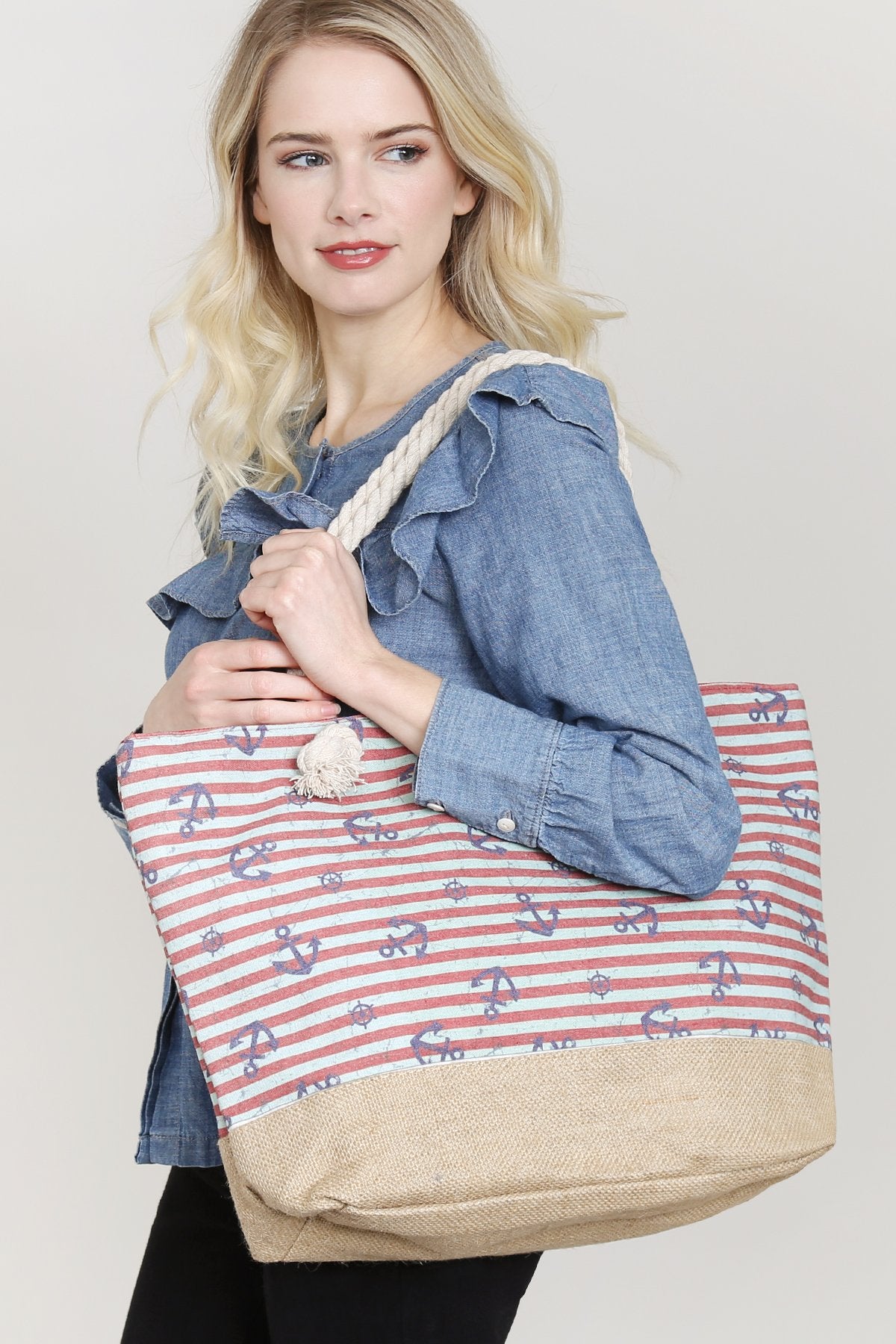 Fc0079 - Anchor Print Tote Bags