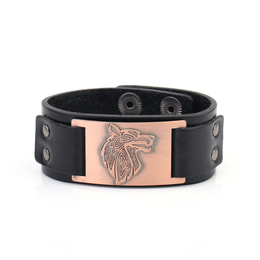 Viking Wolf's Face Bracelet