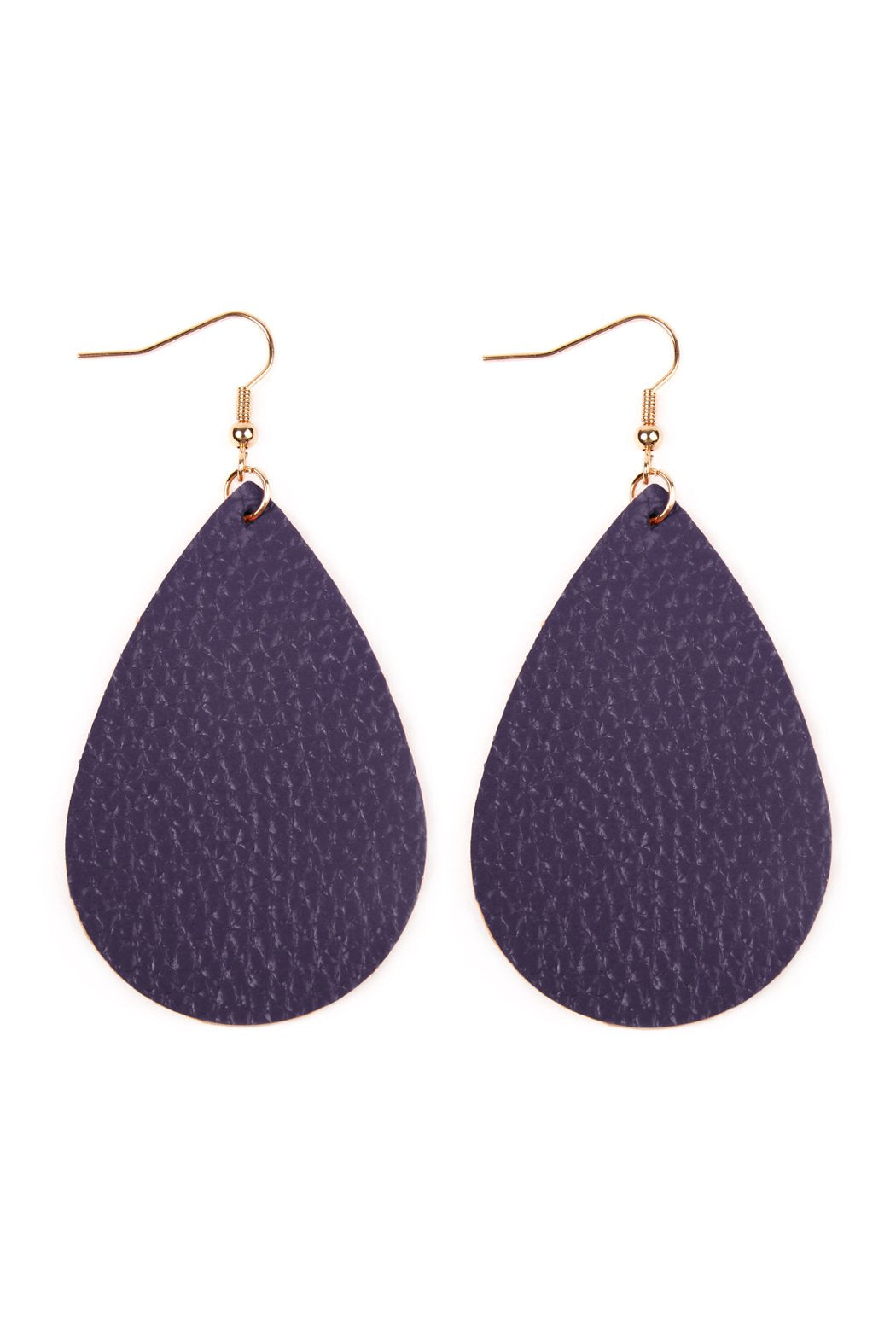 Teardrop Leather Earrings